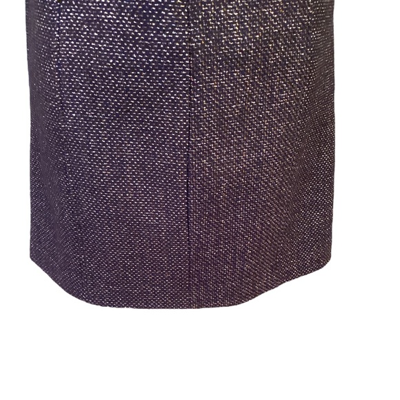Tocca Navy Blue & Metallic Tweed Silver Button Sleeveless Mini Dress - 4 - Picture 7 of 12